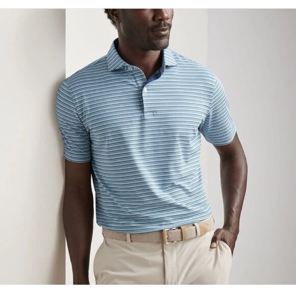 Peter Millar Men's Summer Comfort Chase Performance polo size Large - Picture 2 of 11